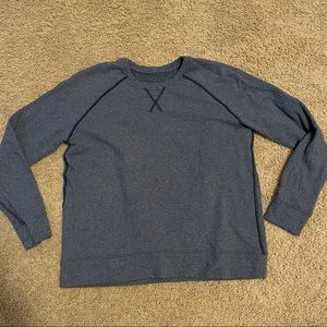 Lululemon heathered blue thick crew sweatshirt 12